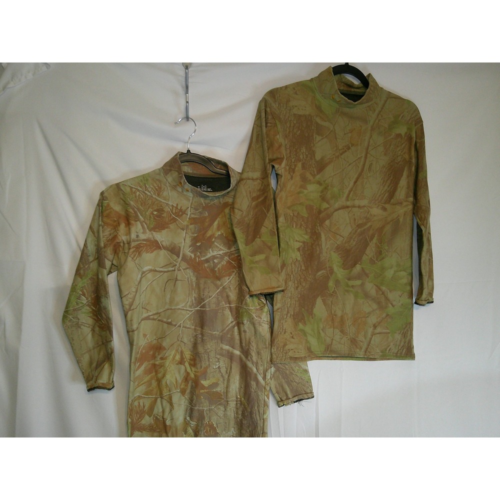 Lot of 2 Under‎ Armour Men's LG Realtree Xtra Camo Mock Neck Long Sleeve Shirt